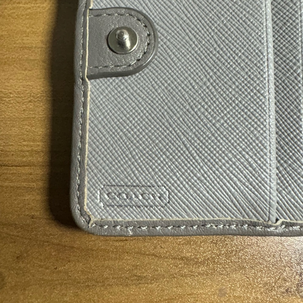 Coach Gray Mini Patterned Wallet - Picture 3 of 3